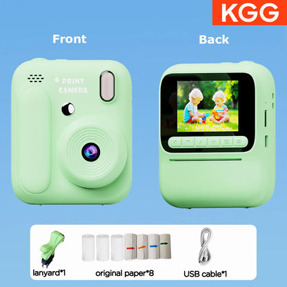 Kids Instant Camera Color Printing Camera 32GB 1080P Thermal Print Toys Camera Print Photo Video Games Music Children Gift