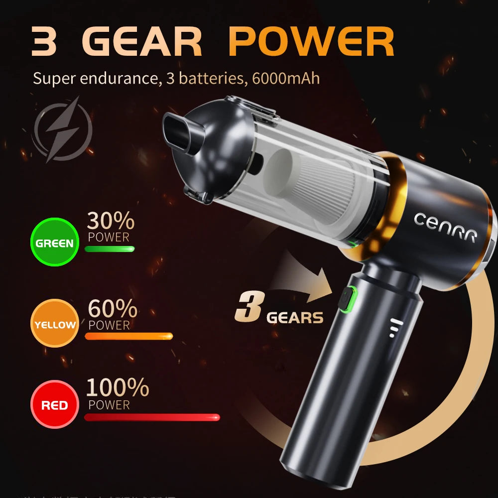 CENRR NEW Car Vacuum Cleaner  Powerful Mini 998000PA Portable Vacuum Cleaner for Home Appliance Handheld Blower Car Cleaner