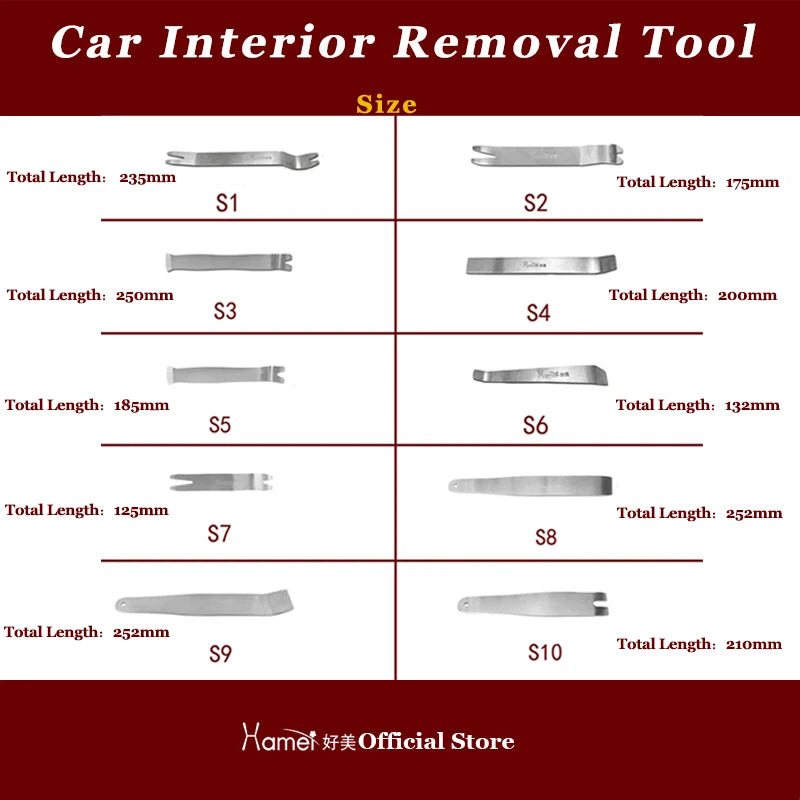 6-7 PCS Premium  Pry Bar Set Anti-Scratch Car Trim Removal Tool Universal for Auto Interior Household Appliance Disassembly kit