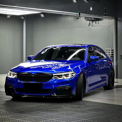 Ultra Glossy Blue Metallic Vinyl Wrap Film Roll With Air Release Self Adhesive Car Wrapping Motorcycle DIY Decal Sticker