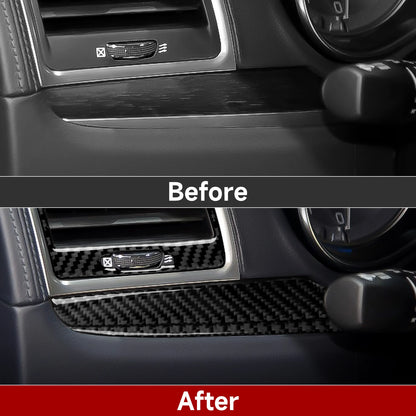 For Chrysler 300 (2011-2014) Car Center Console Gear Shift Panel Steering Wheel Cover Carbon Fiber Interior Sticker Accessories