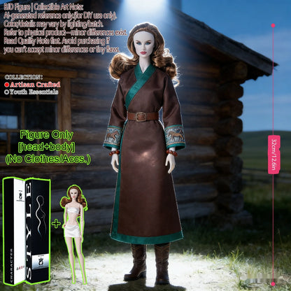 1/6 Scale Fashion BJD Doll 12 Joint Articulated Body Art Collection Doll For Home Decor