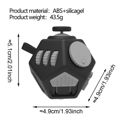 Anti-Stress Fidget Toy - Plastic Gaming Cube for Anxiety Relief Focus & Relaxation Gift Present for Attention-seeking