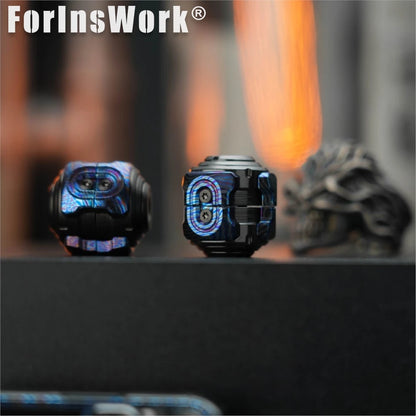 MUYI Titanium Damascus SHAKE Knife Beads EDC Maglev Limited Edition Cool Gadgets Hand Spinner Sensory Toys Hand Spinner