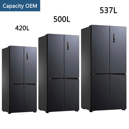 OEM storage commercial four door refrigerator, bottom freezer, household refrigerator