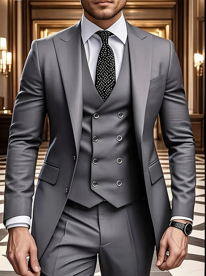 2026 Best Selling Formal Suit Single Breasted Business Outfit Four Seasons mens suits 3 piece