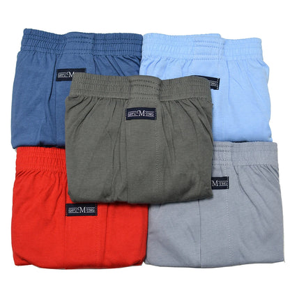 5PCS/Pack 100% Cotton Men Solid Pajama Pants Casual Elastic Waist Sleeping Shorts 3D Crotch Bottoms Breathable Pijama Hombre