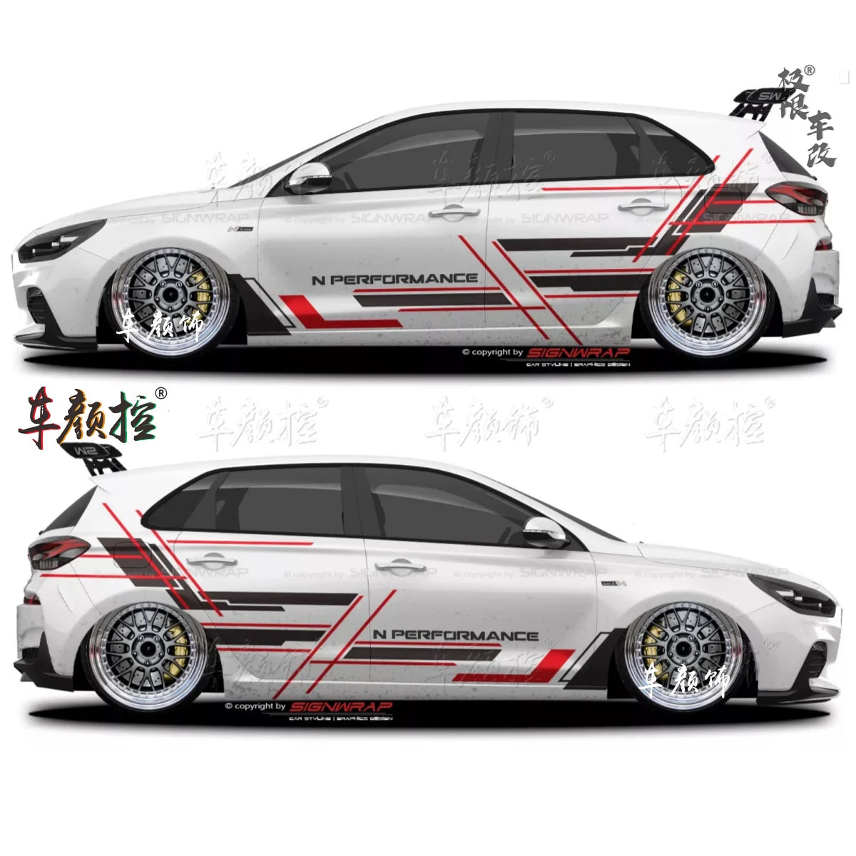 Car stickers For Volkswagen Golf8 MK5 MK6 MK7 GTI POLO customized exterior design sporty fashionable decals Vinyl  Accessories