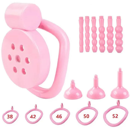 2026 Male Penis Chastity Cage Set Small Chastity Cage 5 Cock Rings With Urethral Sound Plug Penis Bondage Slave Man Sex Toy