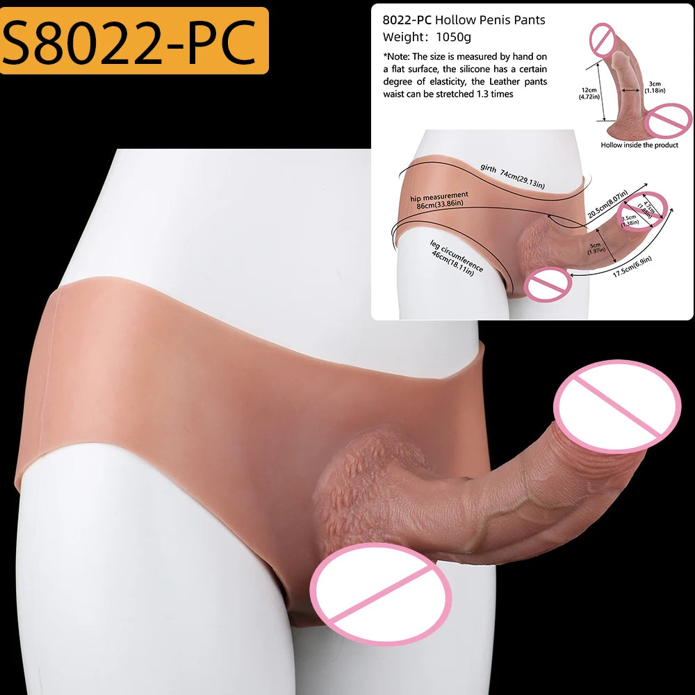 SXXY Strap-On Lifelike Penis Cover насадка на член Large Hollow DildoPants Intimate Adult Sex Toy for Couples Sex