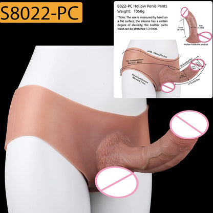 SXXY Strap-On Lifelike Penis Cover насадка на член Large Hollow DildoPants Intimate Adult Sex Toy for Couples Sex