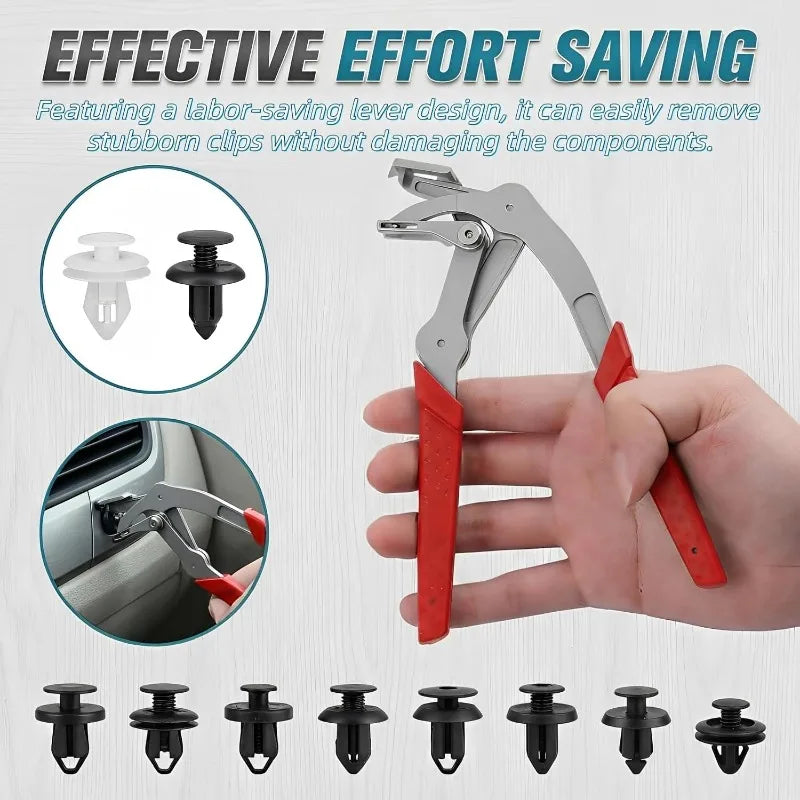 Car Clip Removal Pliers Plastic Rubber round Nail Fastener Remover Tool for Interior Door Panel Chassis Trunk Repair