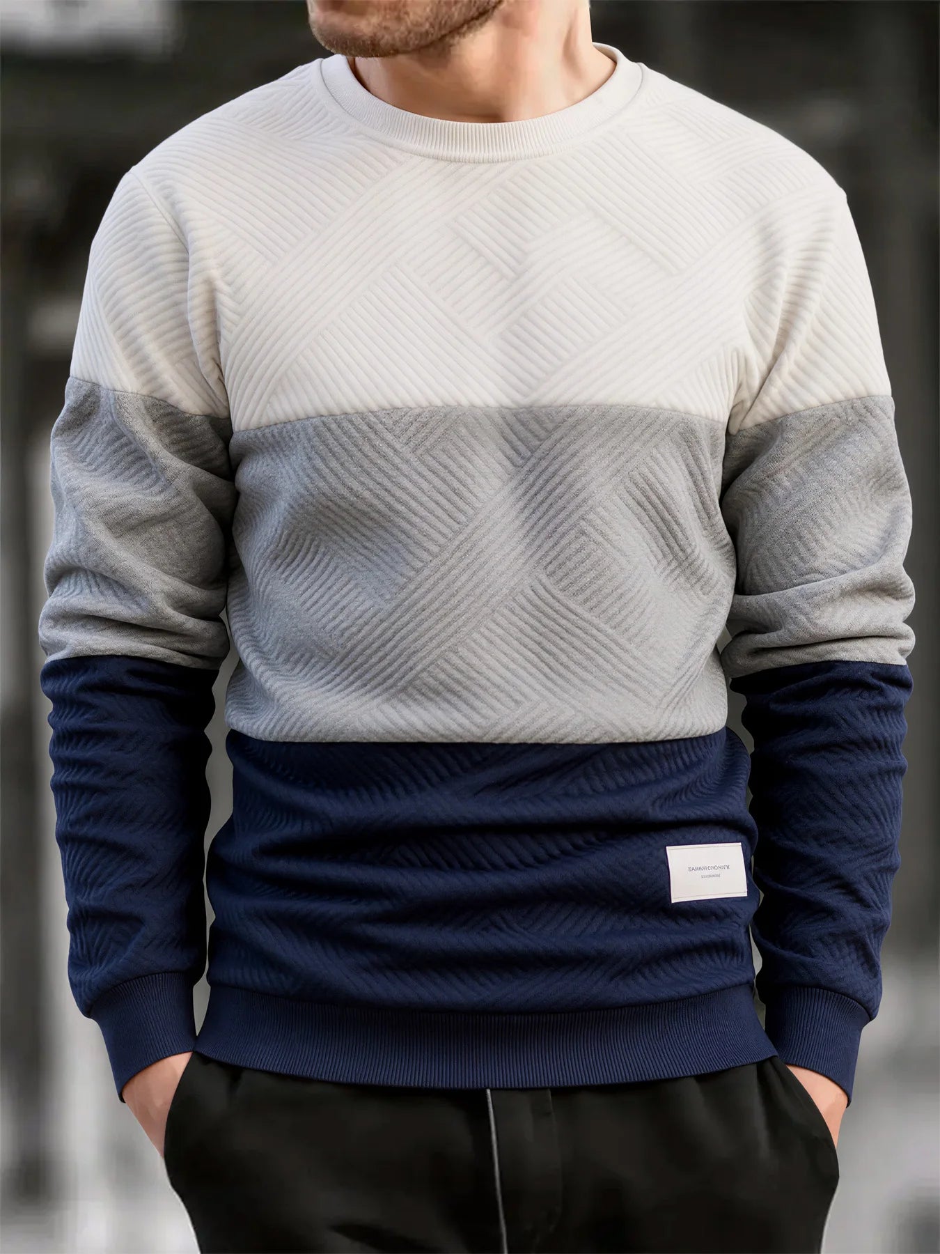Autumn Winter Men's Crew Neck Pullover Casual Thicker Sweatshirt Long Sleeve Warm Slim Knitted Sweaters Streetwear Men Clothing