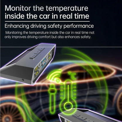 With 4 External Sensors Solar TPMS Car Tire Pressure Alarm Digital Colorful Display Waterproof Tire Pressure Temperature Warning