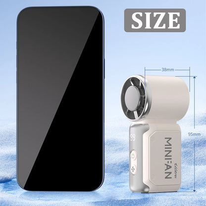 Portable Mini Handheld Turbo Fan 3600mAh LED Display Mini High Speed Handheld Fan, Outdoor Cooling,Desk Fan, Rechargeable Fan