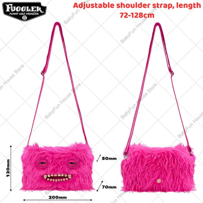 Original Fuggler Funny Ugly Teeth Monster Plush Toys Shoulder Bag Wide Eyed Weirdo Sphynx Cat Sir Belch Peluche Dolls Crossbags