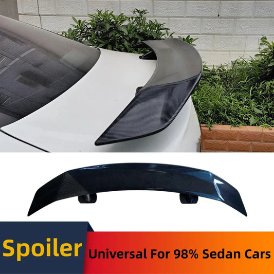 Universal Sedan Rear Spoiler Wing Lip Body Kit Fit Mostly Vehicle Gloss Black Sport Style Trunk Tail Tuning Styling Accessories