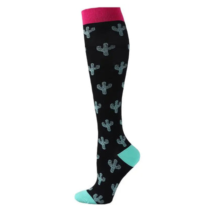58 Styles Compression Socks 30 Mmhg Heart Star Stripe Socks New Unisex Golfs Tube Thigh Men Outdoor Long Pressure Stockings