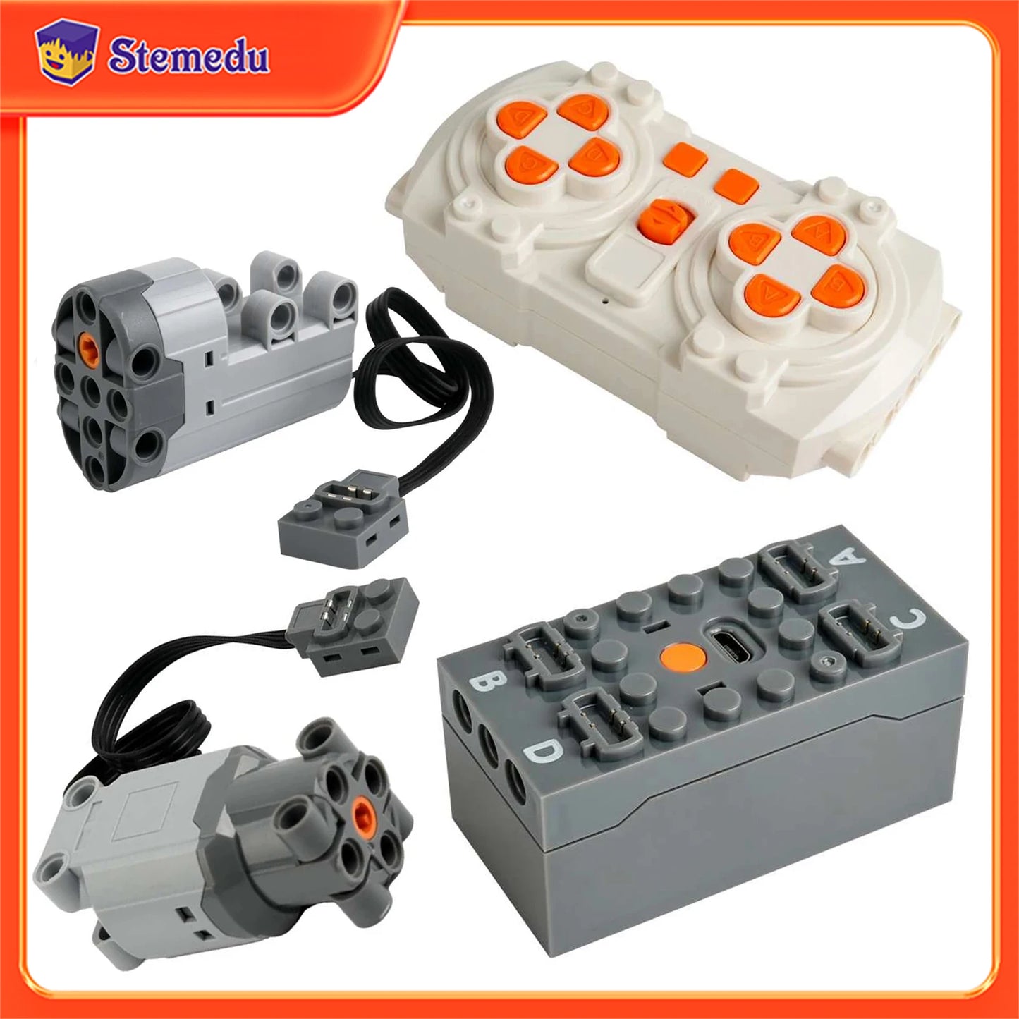MOC Bricks Toys APP Programmable Building Blocks Kit with Servo Motor & 8-Speed Remote Control Compatible Legoeds PF System Gift