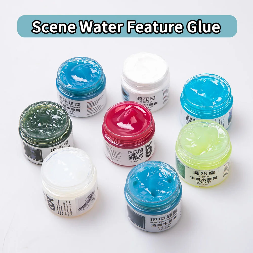 Landscaping Waterscape Paste Rivers/Oceans/Lakes/Static Simulated Water Effect Cream Scene Diy Modeling Making for Dioramas 50ml