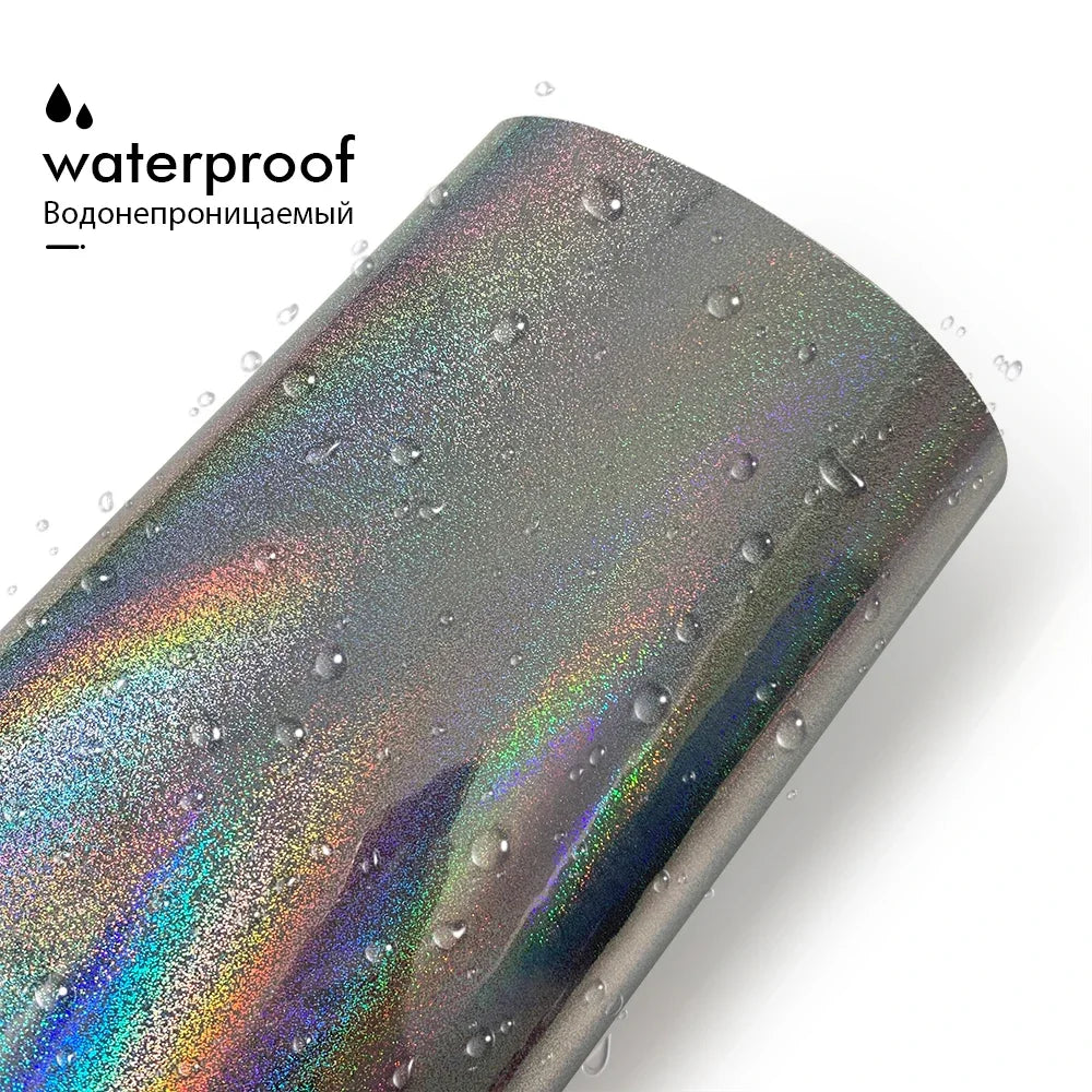 Car Stickers Laser Dot Silver Sticker Vinyl Wrap Diy Car Body Color Change Sticker Waterproof Scratch Resistant Car Accessories