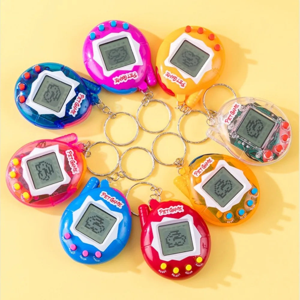 Collector's Edition Aqua Blue 3D Interactive Tamagotchi, Virtual Pet Retro Game Gift for Gamers