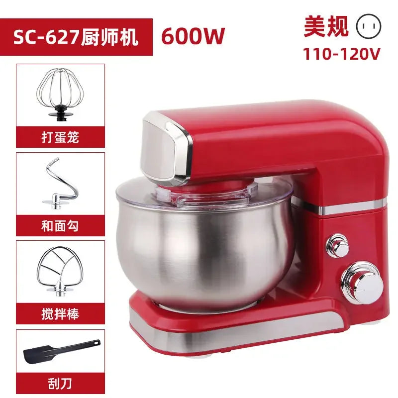 110V/220V Dragon Stand Mixer Small Household Multi-function Dough Kneader Cream Whisker Automatic WWW