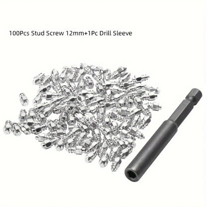 4*12/4*9mm non-slip skid nails Non-slip wheel tires 100PCs for cars motorcycles bicycles cars winter emergency