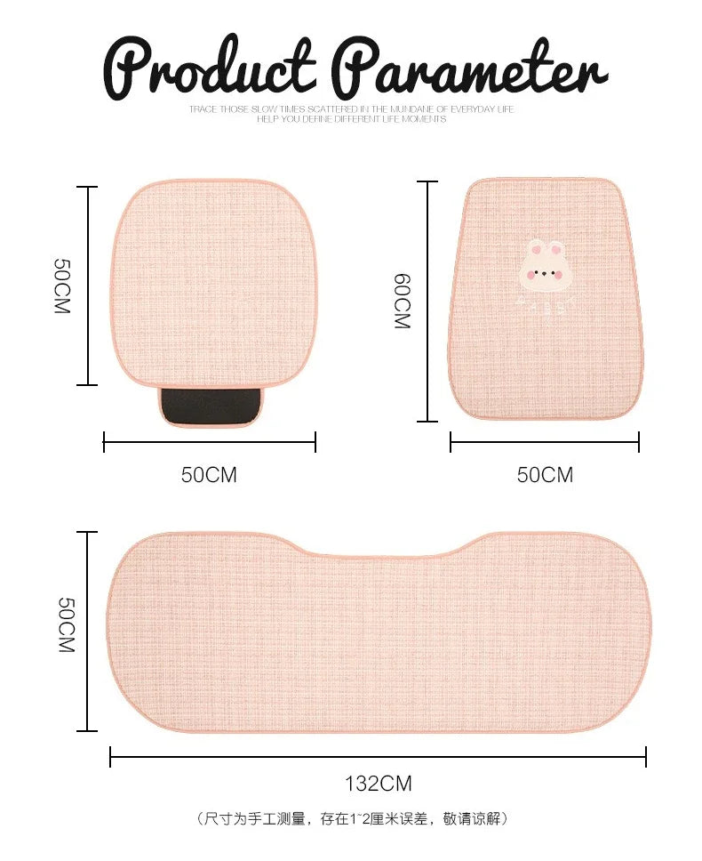 Bear Plush Seat Cushion Cover Universal Skin-Friendly Cute Soft Car Pillow Case Autumn Winter Decorative Seat Accessories
