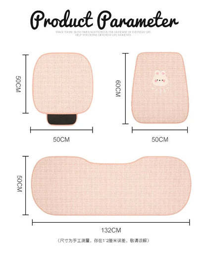 Bear Plush Seat Cushion Cover Universal Skin-Friendly Cute Soft Car Pillow Case Autumn Winter Decorative Seat Accessories