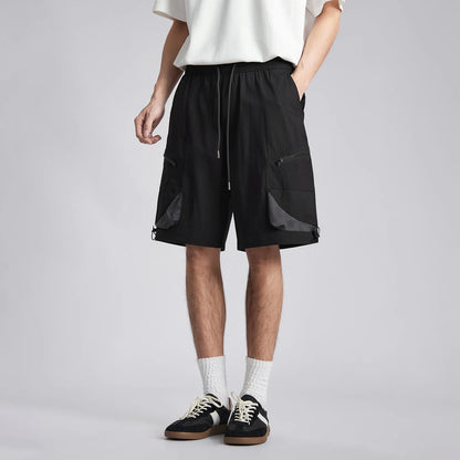Fashion Men Quick Dry Breathable Outdoor Cargo Shorts 2026 Summer Loose Multi Pocket Retro Casual Commute Five Points Shorts
