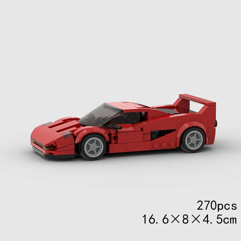 MOC Speed Sports Super Race Car Model Building Blocks Pickup Police Bricks City Racing Vehicle SUV Technical Rally Sport Toy