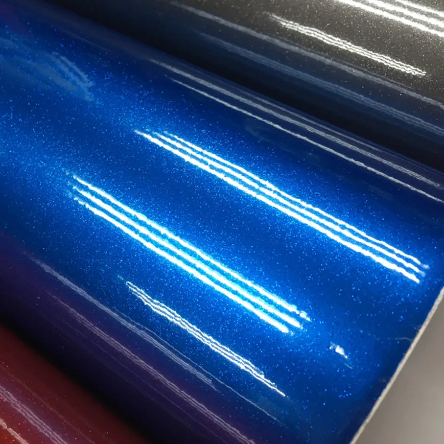 12/30/50/58X100CM/LOT FOR CHOICE Premium Blue High glossy diamond vinyl wrap film with air free bubble