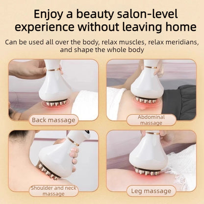 Slimming Electric Meridian Brush with Belt Channel Cervical Spine Unblocking Device, Full Body Universal Abdominal Massager