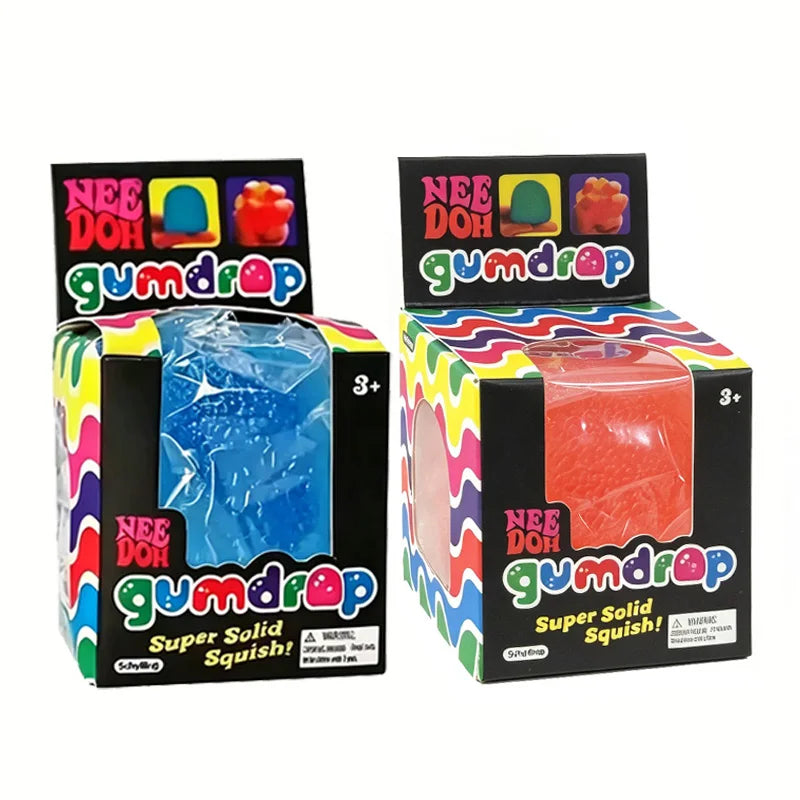 Needoh Gumdrop Fidget Toy Multicolored Raised Texture Bumpy Anti Stress Relief Mood Calming Relax ADHD Sensory Toy Leisure Gift