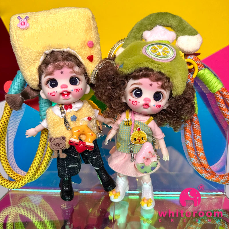 Trendy Toy Doll OB11 Lion Dance Doll Chinese Style Girl Doll Clothes Set for Chinese New Year  Spring Festival Gift Festival BJD