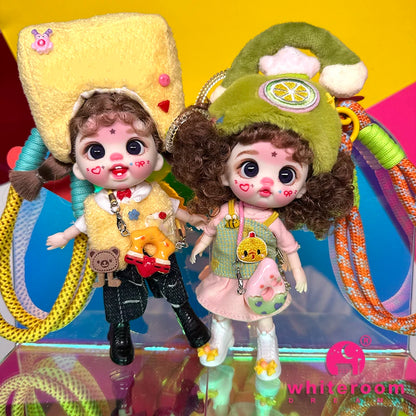 Trendy Toy Doll OB11 Lion Dance Doll Chinese Style Girl Doll Clothes Set for Chinese New Year  Spring Festival Gift Festival BJD