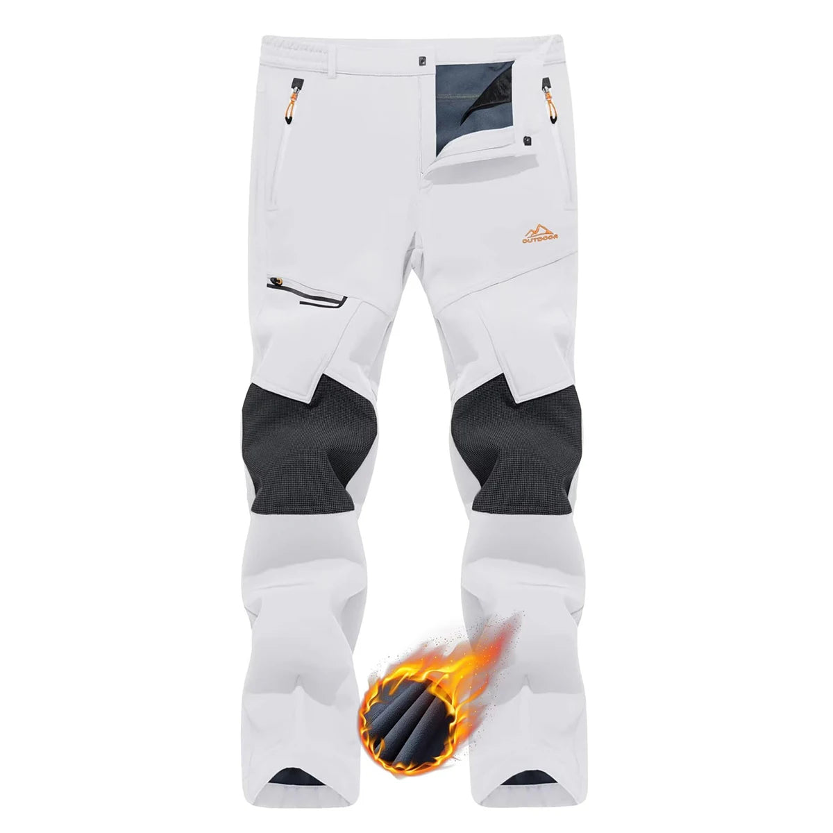 TACVASEN Winter Men's Hiking Pants Warm Thermal Fleece Lined Windproof Outdoors Working Fishing Camping Mountain Ski Pants