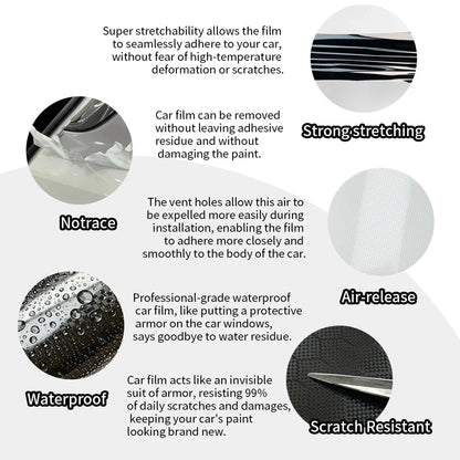 Carbon Fiber Sticker High Gloss Honeycomb Vinyl Wrap Film Waterproof Adhesive Auto Body Decoration Decal Tunning Car Accessories