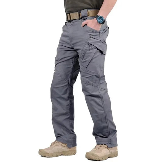 Mens Waterproof Cargo Pants Elastic Multiple Pocket Male Trousers Outdoor Joggers Pant Plus Size Tactical Hiking Pants