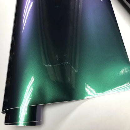 Premium Gloss Chameleon Pearl Glitter Metallic Green purple Vinyl Car Wrap Foil With Air Release Diamond Car Sticker Decal