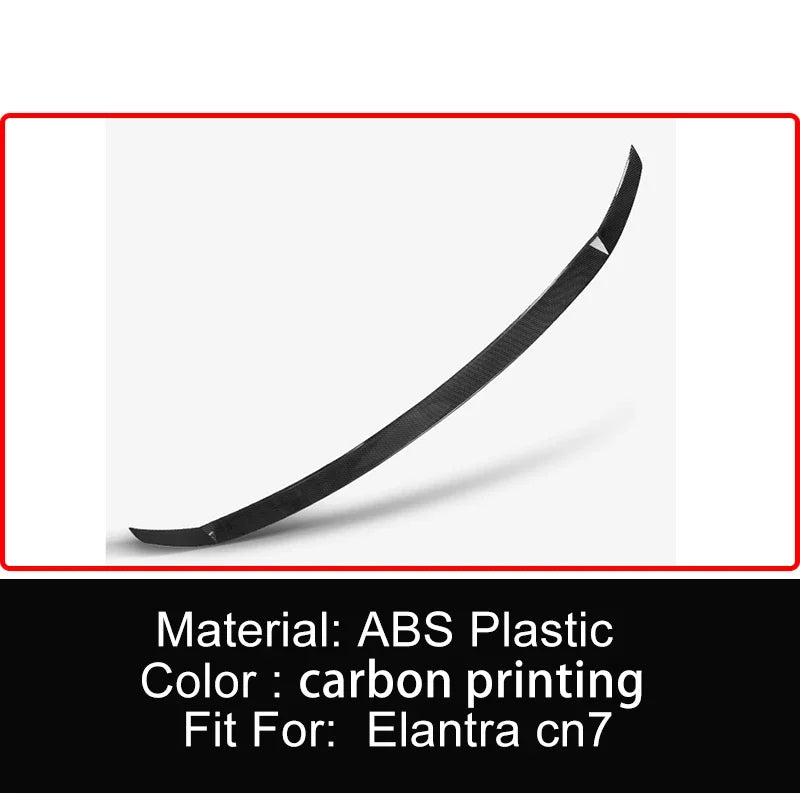 Rear Trunk Wing Spoiler Tail Fin for Hyundai Elantra CN7 2021 2022 Body Kit Tail Wings Fixed Wind Spoiler Cars Accessories