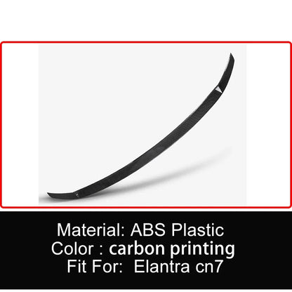 Rear Trunk Wing Spoiler Tail Fin for Hyundai Elantra CN7 2021 2022 Body Kit Tail Wings Fixed Wind Spoiler Cars Accessories