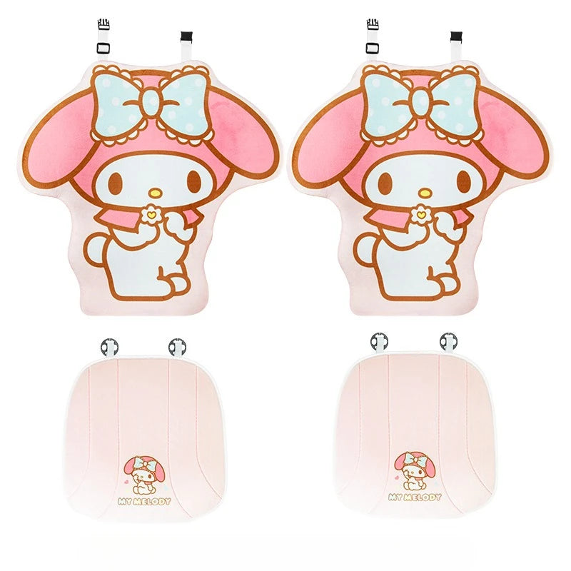 My Melody Car Seat Cushion Sweat Absorbing Plush Women's Cute Cartoon Pillow Comfortable Soft Cushion for Vehicle Seat