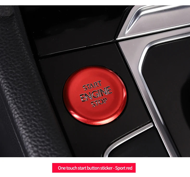 Car door unlocking button decorative sticker is suitable for Volkswagen VW new CC aluminum alloy interior button accessories