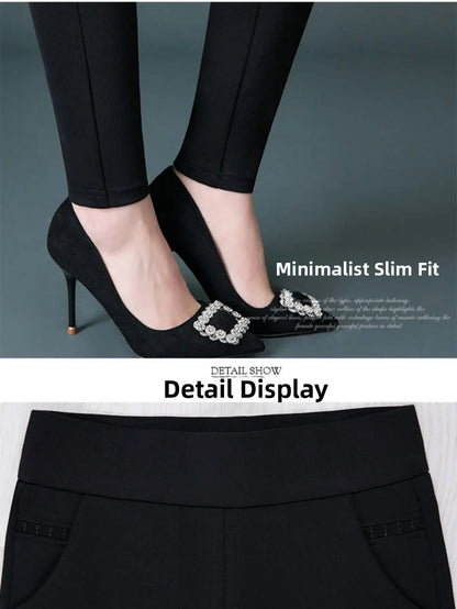 plus Size Fce Lined Straight Leg Pants for Women Autumn Winter Gold Velvet Loose Fit Casual Trousers High Waist Elastic Wa...