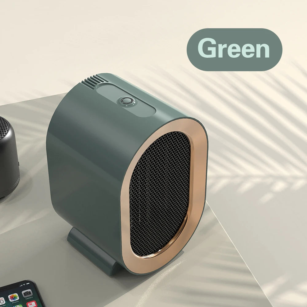 1200W Portable Electric Heater Mini Desktop Fan Heater Smart Warm Air Machine Home Bedroom Office Winter Heater