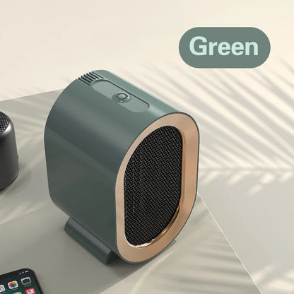 1200W Portable Electric Heater Mini Desktop Fan Heater Smart Warm Air Machine Home Bedroom Office Winter Heater
