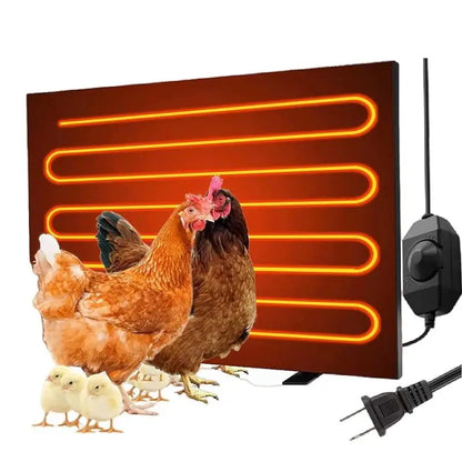 Chicken Coop Heater with Adjustable Temperature, Chick Hatching Board, Quail Farming Heating Board