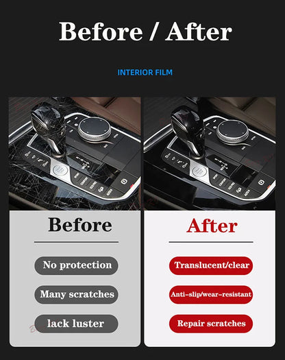 For ZEEKR 7X 2025 2024 Accessories interior film transparent TPU PPF Navigation Gear Panel Center Console Anti-scratch Sticker